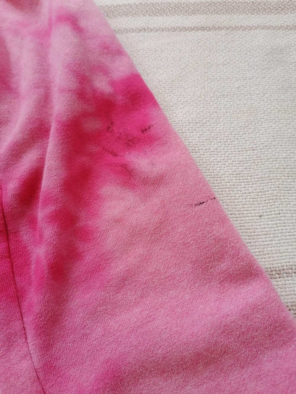 Pink Tie-Dye bleached Zip-Up Hoodie tunic - Picture 10 of 11